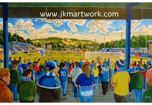 Causeway Lane Stadium Fine Art Print - Matlock Town FC